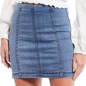 Free People Modern Femme Denim Skirt